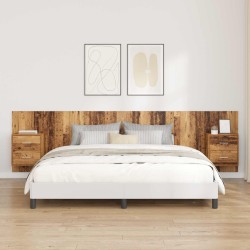 Tête de lit avec armoire 3 pcs Bois Ancien Bois d'ingénierie 623861623861