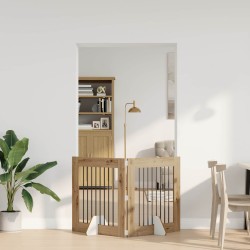 Porte de chien pliable avec supports 2 pcs Chêne artisanal 623863623863