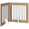 Porte de chien pliable avec supports 2 pcs Chêne artisanal 623863623863