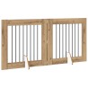 Porte de chien pliable avec supports 2 pcs Chêne artisanal 623863623863