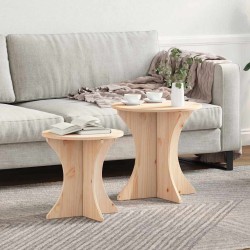 Table basse 2 pcs Naturel Bois massif en pin 623868623868