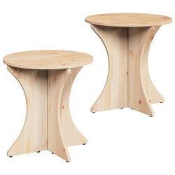 Table basse 2 pcs Naturel Bois massif en pin 623868623868