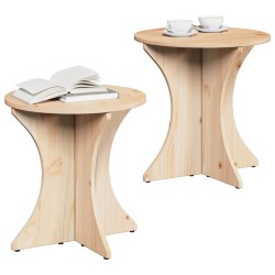 Table basse 2 pcs Naturel Bois massif en pin 623868623868