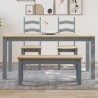 Table à manger PANAMA gris 160x80x75 cm bois massif de pin 623871623871