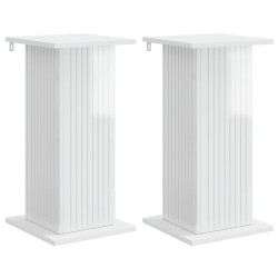 Support de Plante 2 pcs Blanc brillant 30,5 x 30 x 60,5 cm 623874623874