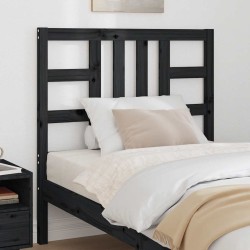 Tête de lit Noir 96x4x100 cm Bois massif de pin 623875623875