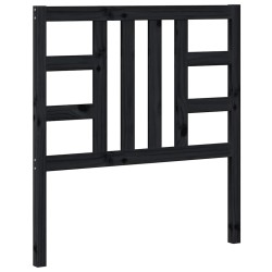 Tête de lit Noir 96x4x100 cm Bois massif de pin 623875623875