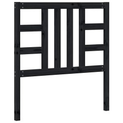 Tête de lit Noir 96x4x100 cm Bois massif de pin 623875623875
