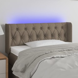 Tête de lit à LED Taupe 103x16x78/88 cm Tissu 623878623878
