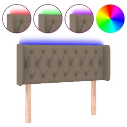 Tête de lit à LED Taupe 103x16x78/88 cm Tissu 623878623878