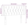 Tête de lit à LED Taupe 103x16x78/88 cm Tissu 623878623878