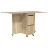 Table à dîner 140 x 80 x 77 cm Bois d'ingénierie Chêne Sonoma 623880623880
