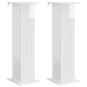 Support de Plante 2 pcs Blanc brillant 30,5 x 30 x 100,5 cm 623881623881