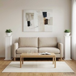 Support de Plante 2 pcs Blanc brillant 30,5 x 30 x 100,5 cm 623881623881
