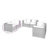 Salon de jardin 6 pcs avec coussins Résine tressée Noir 623885623885
