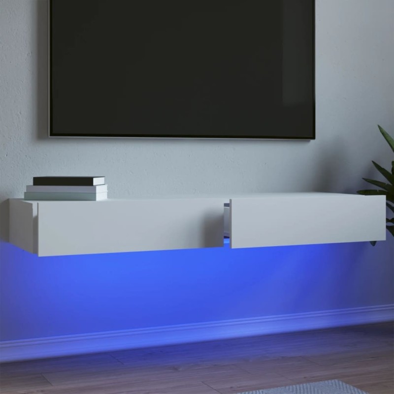 Meubles TV avec éclairage LED 2 pcs blanc 60x35x15,5 cm 623886623886
