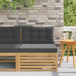 Sofa de milieu extérieur Bois d'Acacia Massif Blanc 623889623889