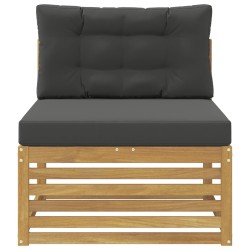 Sofa de milieu extérieur Bois d'Acacia Massif Blanc 623889623889