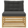 Sofa de milieu extérieur Bois d'Acacia Massif Blanc 623889623889