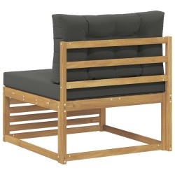 Sofa de milieu extérieur Bois d'Acacia Massif Blanc 623889623889