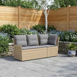 Sofa de jardin avec accoudoirs et sofa d'angle 2 Pièce Rotin PE 623890623890