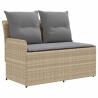 Sofa de jardin avec accoudoirs et sofa d'angle 2 Pièce Rotin PE 623890623890