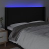 Tête de lit à LED Noir 203x16x118/128 cm Tissu 623892623892