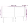Tête de lit à LED Noir 203x16x118/128 cm Tissu 623892623892