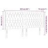 Tête de lit à LED Noir 203x16x118/128 cm Tissu 623893623893