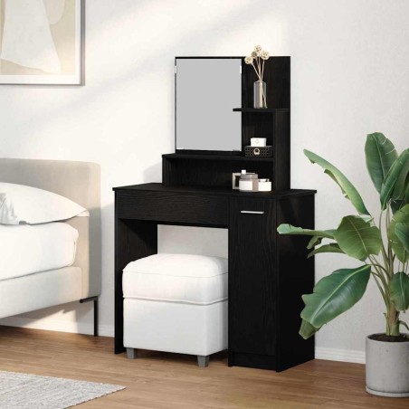 Table de Toilette avec tiroir Chêne noir 86,5 x 35 x 136 cm 623895623895