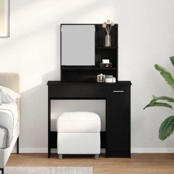 Table de Toilette avec tiroir Chêne noir 86,5 x 35 x 136 cm 623895623895