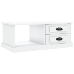 Table basse blanc 90x50x35 cm bois d'ingénierie 623896623896