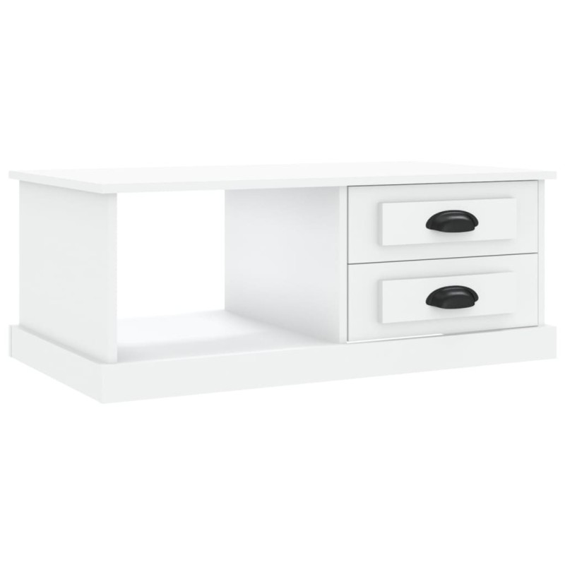 Table basse blanc 90x50x35 cm bois d'ingénierie 623896623896