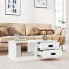 Table basse blanc 90x50x35 cm bois d'ingénierie 623896623896