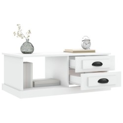Table basse blanc 90x50x35 cm bois d'ingénierie 623896623896