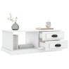 Table basse blanc 90x50x35 cm bois d'ingénierie 623896623896