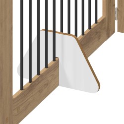 Porte de chien pliable avec supports 2 pcs Chêne artisanal 623897623897