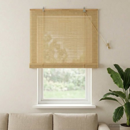 Store enrouleur Naturel 110 x 160 cm Bambou 623901623901