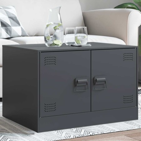 Table basse anthracite 67x50x44 cm acier 623902623902