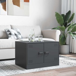 Table basse anthracite 67x50x44 cm acier 623902623902