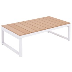 Salon de jardin 4 pcs avec coussins Aluminium et WPC 623903623903