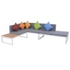 Salon de jardin 4 pcs avec coussins Aluminium et WPC 623903623903