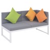 Salon de jardin 4 pcs avec coussins Aluminium et WPC 623903623903