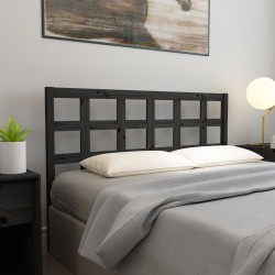 Tête de lit Noir 145,5x4x100 cm Bois massif de pin 623904623904