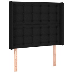 Tête de lit à LED Noir 103x16x118/128 cm Tissu 623905623905