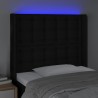 Tête de lit à LED Noir 103x16x118/128 cm Tissu 623905623905