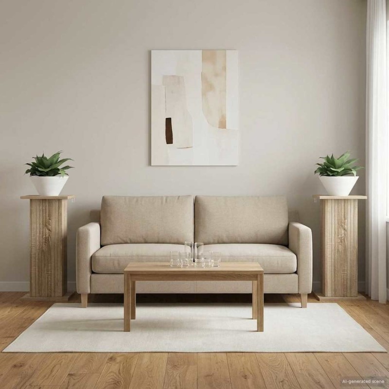 Support de Plante 2 pcs Chêne Sonoma 30,5 x 30 x 60,5 cm 623908623908