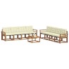 Ensemble de canapés d'extérieur 9 pcs Naturel et Crème 623909623909