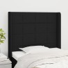 Tête de lit avec oreilles Noir 103x16x118/128 cm Tissu 623912623912