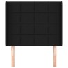 Tête de lit avec oreilles Noir 103x16x118/128 cm Tissu 623912623912